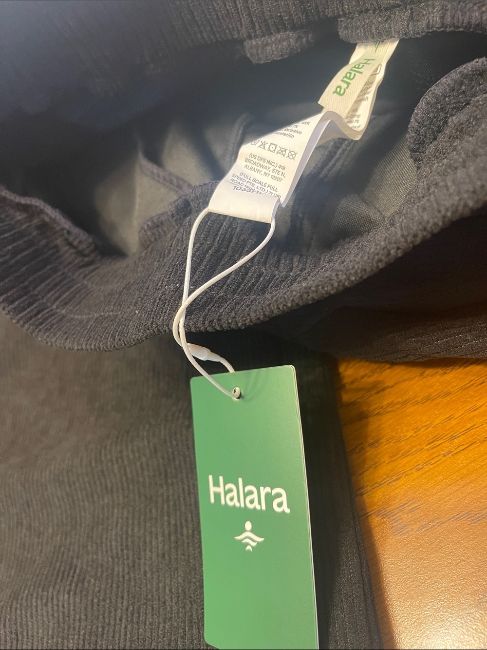 HALARA High Waisted Pocket Straight Leg Mop Corduroy Casual Pants - Picture 11 of 12